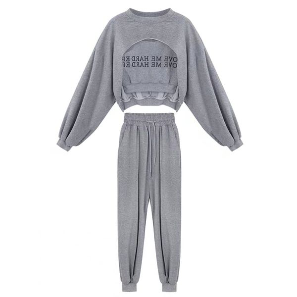 white black gray lantern long sleeve letter vest harem calf-length pants motion casual 3 three pieces set t0197 210514
white black gray lantern long sleeve letter vest harem calf-length pants motion casual 3 three pieces set t0197 210514