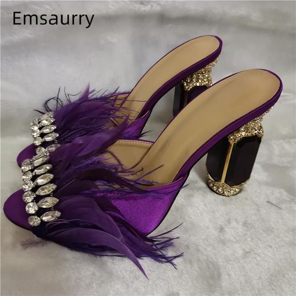 slippers design 2021 crystal feather women diamond high heels open toe luxury satin rhinestone shoes woman, Black
slippers design 2021 crystal feather women diamond high heels open toe luxury satin rhinestone shoes woman, Black