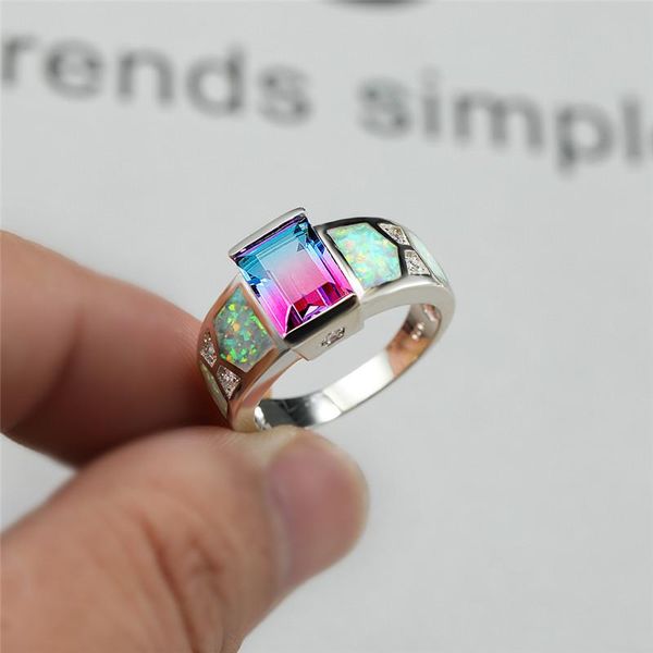 wedding rings luxury bridal blue purple crystal white opal ring geometric rainbow zircon vintage silver color engagement for women, Slivery;golden
wedding rings luxury bridal blue purple crystal white opal ring geometric rainbow zircon vintage silver color engagement for women, Slivery;golden
