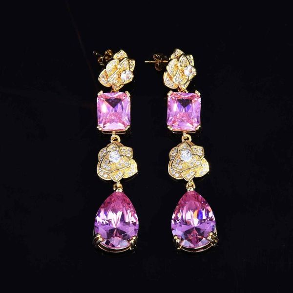 stud gorgeous pink diamond water drop charm women earring wedding band jewelry gold earrings aretes de mujer, Golden;silver
stud gorgeous pink diamond water drop charm women earring wedding band jewelry gold earrings aretes de mujer, Golden;silver
