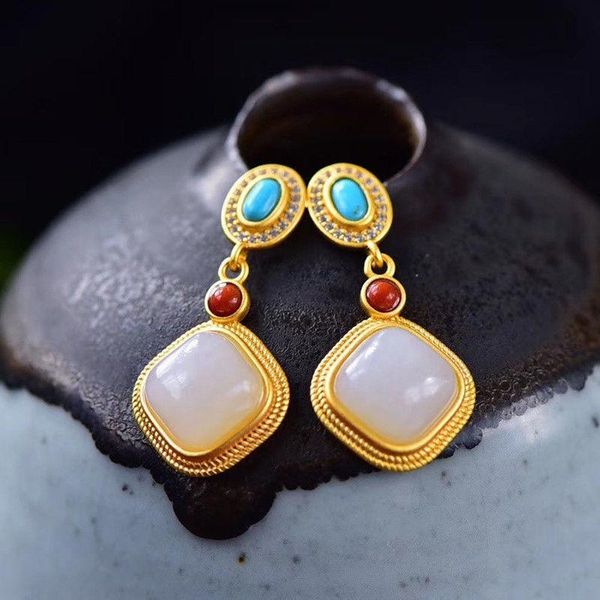 dangle & chandelier silver inlaid natural hetian white jade earrings chinese style retro charm unique bohemian noble women's brand jewe
dangle & chandelier silver inlaid natural hetian white jade earrings chinese style retro charm unique bohemian noble women's brand jewe