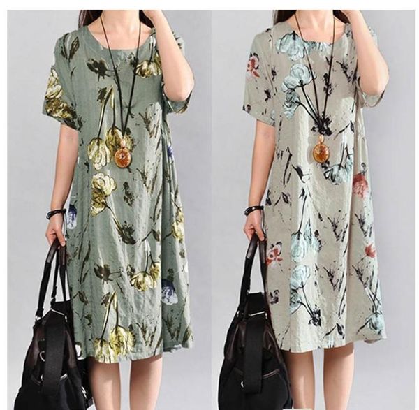 bohemian summer dress vintage women short sleeve elegant floral print midi sundress loose casual party beach vestidos 5xl dresses, Black;gray
bohemian summer dress vintage women short sleeve elegant floral print midi sundress loose casual party beach vestidos 5xl dresses, Black;gray