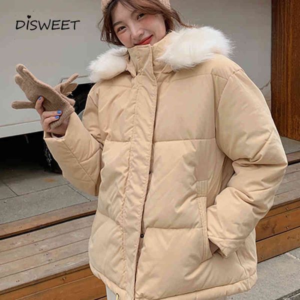 down Thick Fur Collar Woman Korean Hooded Long Sleeve Loose Zipper Parkas Women Warm Winter Slim Solid Jacket Women's, Black
down Thick Fur Collar Woman Korean Hooded Long Sleeve Loose Zipper Parkas Women Warm Winter Slim Solid Jacket Women's, Black