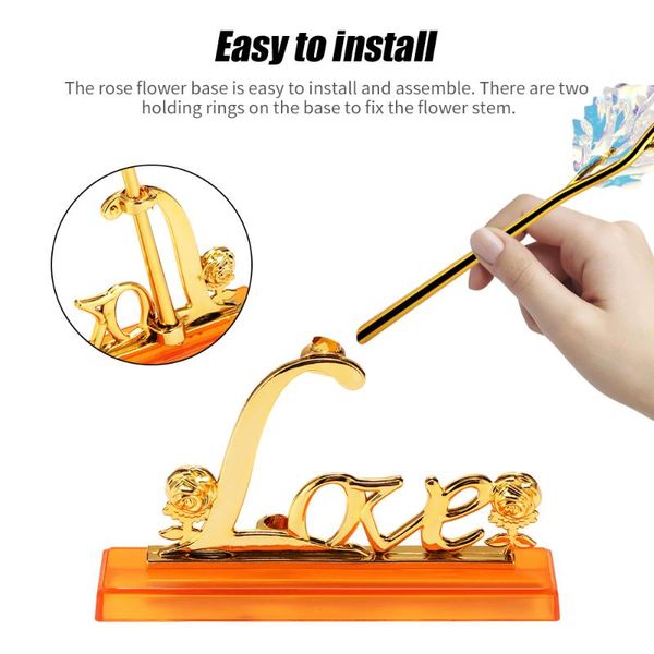 Gold Foil Plating 24K Decoration Gifts Beautiful Flower Frame Base Rose Attractive LOVE Funny Decorative Flowers & Wreaths
Gold Foil Plating 24K Decoration Gifts Beautiful Flower Frame Base Rose Attractive LOVE Funny Decorative Flowers & Wreaths