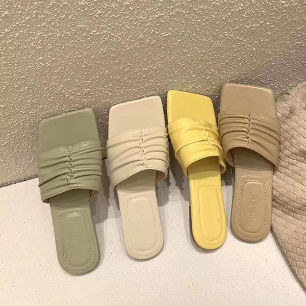 slippers 2021 summer females hand folded soft waxy flat bottom slides women sandals fashion open toe flip flops shoes for woman, Black
slippers 2021 summer females hand folded soft waxy flat bottom slides women sandals fashion open toe flip flops shoes for woman, Black