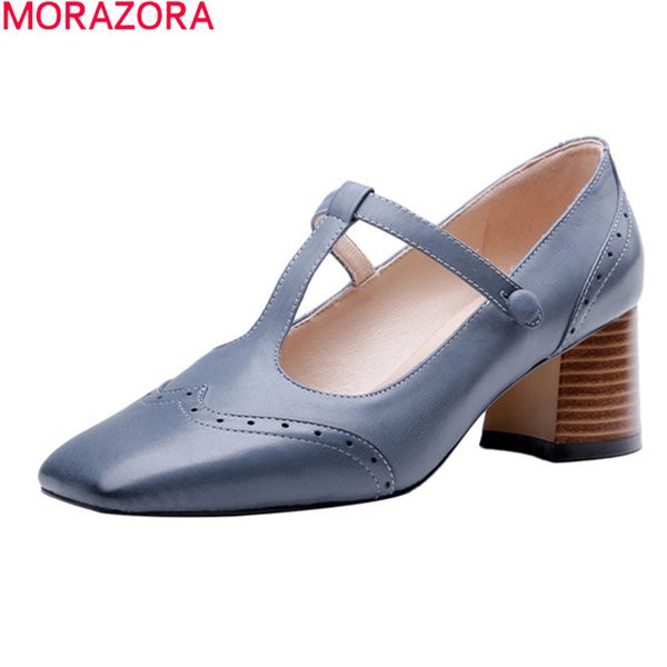 morazora genuine leather shoes thick high heels square toe women pumps summer buckle classic party shoes blue 210506, Black
morazora genuine leather shoes thick high heels square toe women pumps summer buckle classic party shoes blue 210506, Black