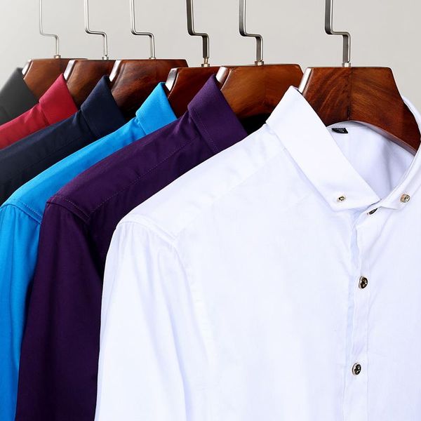 men's casual shirts 2021 white soft cotton men business turn-down collar solid slim fit, White;black
men's casual shirts 2021 white soft cotton men business turn-down collar solid slim fit, White;black