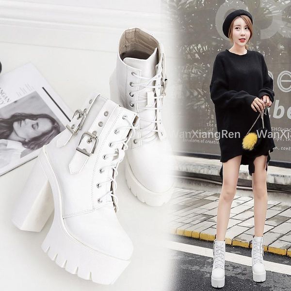 boots leather autumn and winter 2021 classic thick heel short lace up soled high-heeled women's, Black
boots leather autumn and winter 2021 classic thick heel short lace up soled high-heeled women's, Black