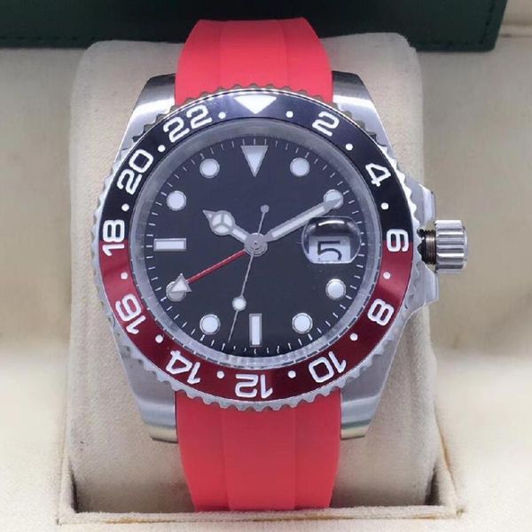 wristwatches 40mm black blue ceramic bezel mechanical men watches gmt sapphire rubber crystal man diver men's watch, Slivery;brown
wristwatches 40mm black blue ceramic bezel mechanical men watches gmt sapphire rubber crystal man diver men's watch, Slivery;brown