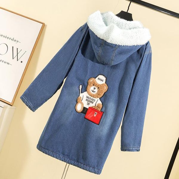 women's fur & faux denim jacket plush thickened 2021 korean version loose lamb wool cotton clothes autumn and winter, Black
women's fur & faux denim jacket plush thickened 2021 korean version loose lamb wool cotton clothes autumn and winter, Black