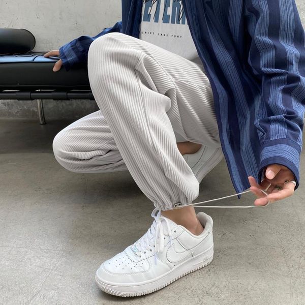 men's pants summer pleated fashion black gray white casual men streetwear korean loose straight wide leg mens s-xl
men's pants summer pleated fashion black gray white casual men streetwear korean loose straight wide leg mens s-xl