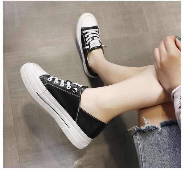 autumn women thick sole leather white black color shoes summer casual board shoes
autumn women thick sole leather white black color shoes summer casual board shoes