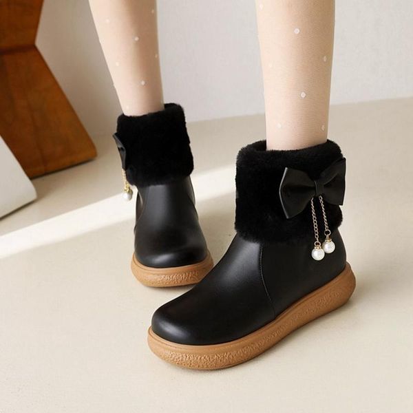 boots winter 2021 bow-tie short fashion women's flat wicker buckle medium snow, Black
boots winter 2021 bow-tie short fashion women's flat wicker buckle medium snow, Black