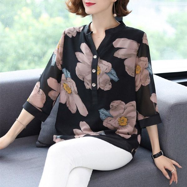 women's blouses & shirts spring autumn women chiffon print stand-up collar temperament casual half sleeve losse blusas mm05788, White
women's blouses & shirts spring autumn women chiffon print stand-up collar temperament casual half sleeve losse blusas mm05788, White