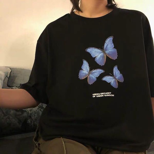 printed butterfly loose causla womens t shirts japan style short sleeved korean fashion bottoming summer tees o neck, White
printed butterfly loose causla womens t shirts japan style short sleeved korean fashion bottoming summer tees o neck, White