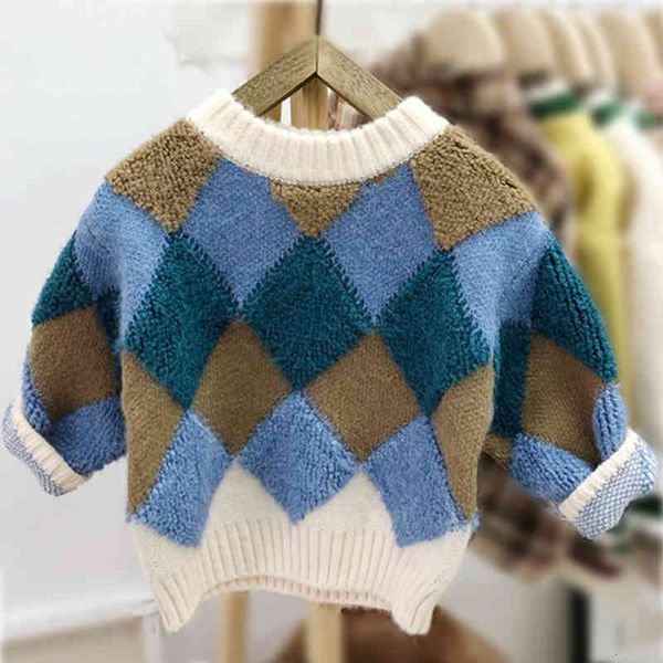 pullover children baby boys girls sweaters block winter knit kids casual clothing 3-7 mifr, Blue
pullover children baby boys girls sweaters block winter knit kids casual clothing 3-7 mifr, Blue