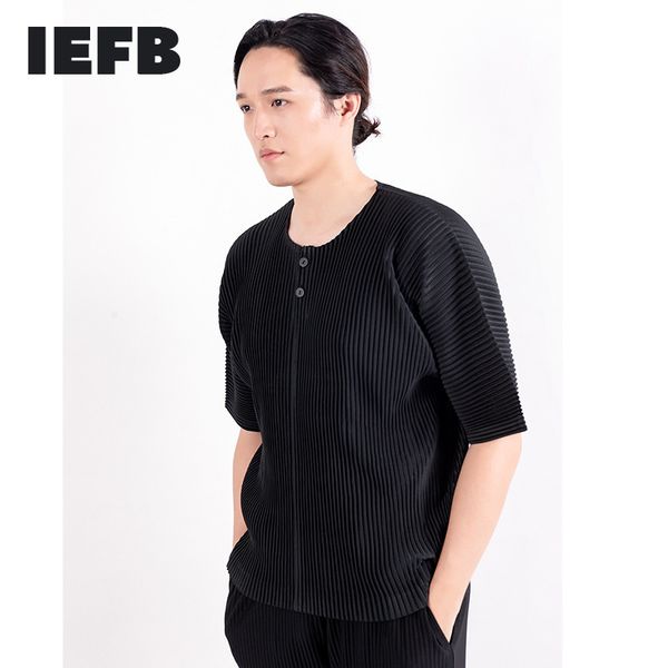 iefb sanzhai pleated round neck t-shirt men's summer pleated elastic loose casual short sleeve 210524, White;black
iefb sanzhai pleated round neck t-shirt men's summer pleated elastic loose casual short sleeve 210524, White;black