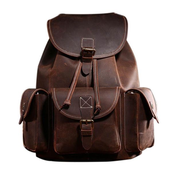 backpack fashionbaoersen first layer knapsack male computer bag school bags vintage leather rucksack men 
backpack fashionbaoersen first layer knapsack male computer bag school bags vintage leather rucksack men