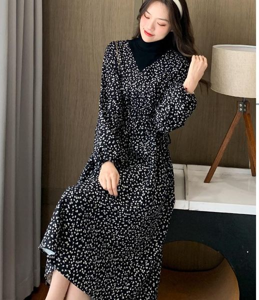 2021 spring and autumn fashion long sleeve women's dress @7070, Black;gray
2021 spring and autumn fashion long sleeve women's dress @7070, Black;gray