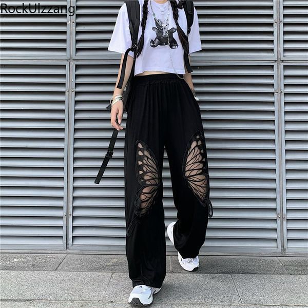 women's pants & capris loose straight high waist embroidery butterfly hollow dark pant women streetwear harajuku gothic hip hop trouser, Black;white
women's pants & capris loose straight high waist embroidery butterfly hollow dark pant women streetwear harajuku gothic hip hop trouser, Black;white