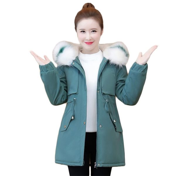 winter coat women green plus size thick warmth cotton jacket fashion loose add velvet fur hooded parkas feminina lr1004 210531, Black
winter coat women green plus size thick warmth cotton jacket fashion loose add velvet fur hooded parkas feminina lr1004 210531, Black
