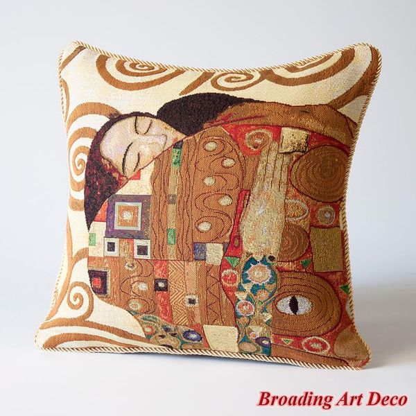 cushion/decorative pillow gustav klimt tapestry cushion cover - embrace, jacquard weave home decoration cotton 100% double sided size 45x45c
cushion/decorative pillow gustav klimt tapestry cushion cover - embrace, jacquard weave home decoration cotton 100% double sided size 45x45c