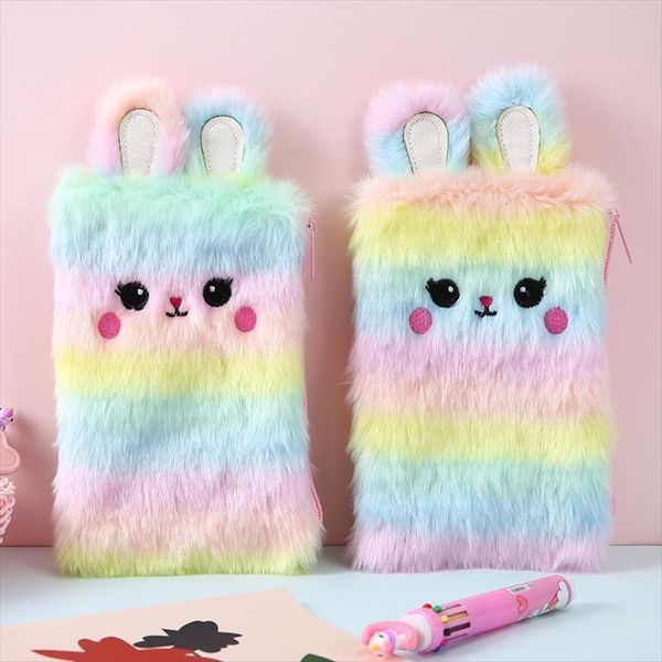 student cartoon rabbit pencil case cosmetic bags women small preppy style rainbow fur multi color embroidery zipper makeup bag
student cartoon rabbit pencil case cosmetic bags women small preppy style rainbow fur multi color embroidery zipper makeup bag