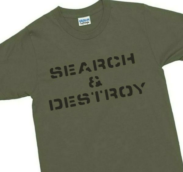 "search & destroy" t-shirt - 1970s, punk, stooges, military, various colours, White;black
"search & destroy" t-shirt - 1970s, punk, stooges, military, various colours, White;black