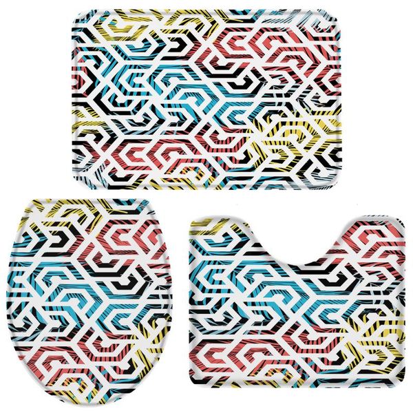 bath accessory set 3 pieces bathroom abstract geometry with watercolor toilet cover mat pedestal rug non-slip
bath accessory set 3 pieces bathroom abstract geometry with watercolor toilet cover mat pedestal rug non-slip
