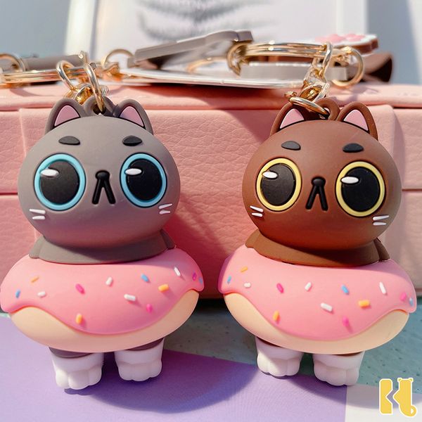 2021 fashion keychain cartoon cute series donut cat key chain fashion bag pendant trend small gift doll, Silver
2021 fashion keychain cartoon cute series donut cat key chain fashion bag pendant trend small gift doll, Silver