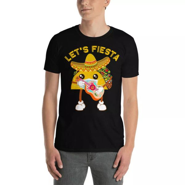 let's fiesta cute cinco de mayo taco face covering playing guitar t-shirt, White;black
let's fiesta cute cinco de mayo taco face covering playing guitar t-shirt, White;black