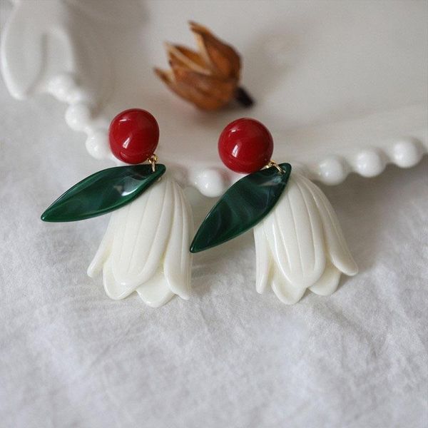 stud temperament tulip flower earrings for women summer korean resin material simple statement jewelry party gifts, Golden;silver
stud temperament tulip flower earrings for women summer korean resin material simple statement jewelry party gifts, Golden;silver