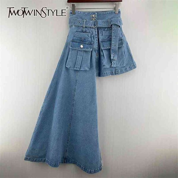 denim patchwork pocket skirt for women high waist asymmetrical irregular hem streetwear skirts female fashion 210521, Black
denim patchwork pocket skirt for women high waist asymmetrical irregular hem streetwear skirts female fashion 210521, Black