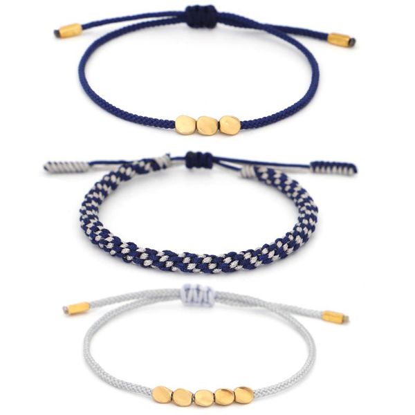 3pcs\set tibetan handmade buddhist corn knot lucky bracelets set for women men braided knots with copper beads amulet bracelet charm, Golden;silver
3pcs\set tibetan handmade buddhist corn knot lucky bracelets set for women men braided knots with copper beads amulet bracelet charm, Golden;silver