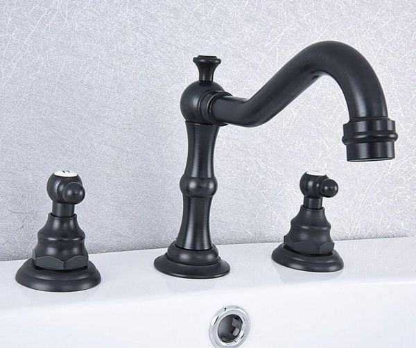 bathroom sink faucets basin black oil rubbed bronze faucet double handle 3 hole deck mounted bathtub cold mixer tap tnf5401
bathroom sink faucets basin black oil rubbed bronze faucet double handle 3 hole deck mounted bathtub cold mixer tap tnf5401