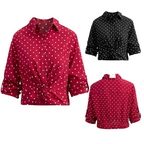 summer 2021 fashion casual classic match women long sleeve cropped dot printed loose shirt blouse vestidos women's blouses & shirt, White
summer 2021 fashion casual classic match women long sleeve cropped dot printed loose shirt blouse vestidos women's blouses & shirt, White