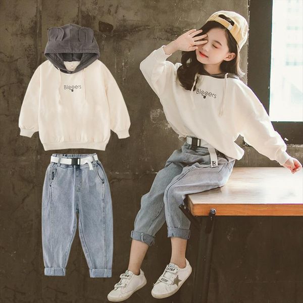 spring kids girls clothes set hooded sweatshirt amp loose jeans pants 10 12 y 2pcs suits teenage tracksuits children clothing, White
spring kids girls clothes set hooded sweatshirt amp loose jeans pants 10 12 y 2pcs suits teenage tracksuits children clothing, White