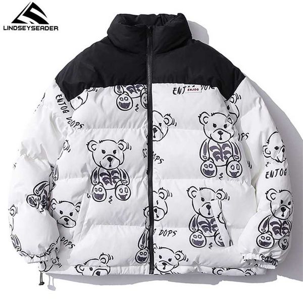 men's women winter warm jacket thick coat patchwork cartoon bear heated padded puffer jacket oversized parka men's clothing 211008, Black
men's women winter warm jacket thick coat patchwork cartoon bear heated padded puffer jacket oversized parka men's clothing 211008, Black