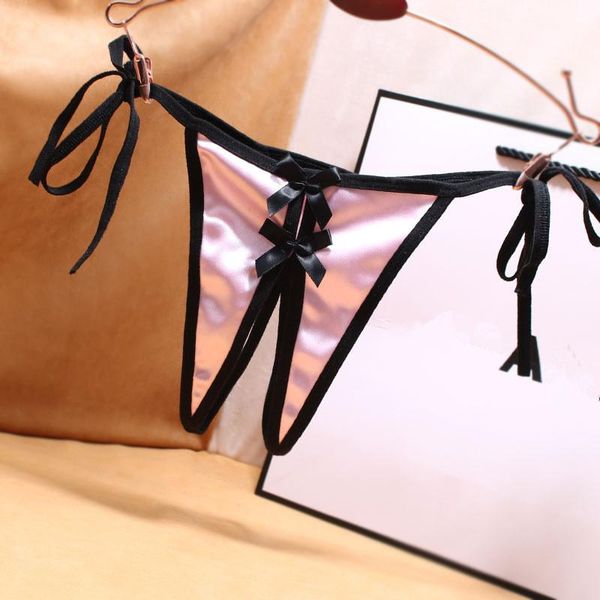 women's panties lingerie cute bow bandage thongs open crotch temptation low-waist underpants exotic underwear panty, Black;pink
women's panties lingerie cute bow bandage thongs open crotch temptation low-waist underpants exotic underwear panty, Black;pink