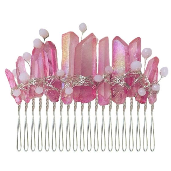 hair clips & barrettes ladies handmade natural stone bridal comb jewelry pink ab raw quartz crystal tiara women wedding party decorative, Golden;silver
hair clips & barrettes ladies handmade natural stone bridal comb jewelry pink ab raw quartz crystal tiara women wedding party decorative, Golden;silver