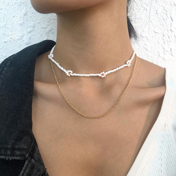 chains lalynnly double bohemian style multiple colour sweet daisy rice bead chain necklace clavicle female holiday jewelry n9141, Silver
chains lalynnly double bohemian style multiple colour sweet daisy rice bead chain necklace clavicle female holiday jewelry n9141, Silver