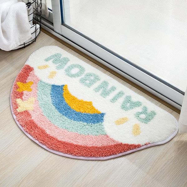 carpets rainbow semi-circular bathroom non-slip mat absorbent foot household entrance door toilet quick-drying rug
carpets rainbow semi-circular bathroom non-slip mat absorbent foot household entrance door toilet quick-drying rug
