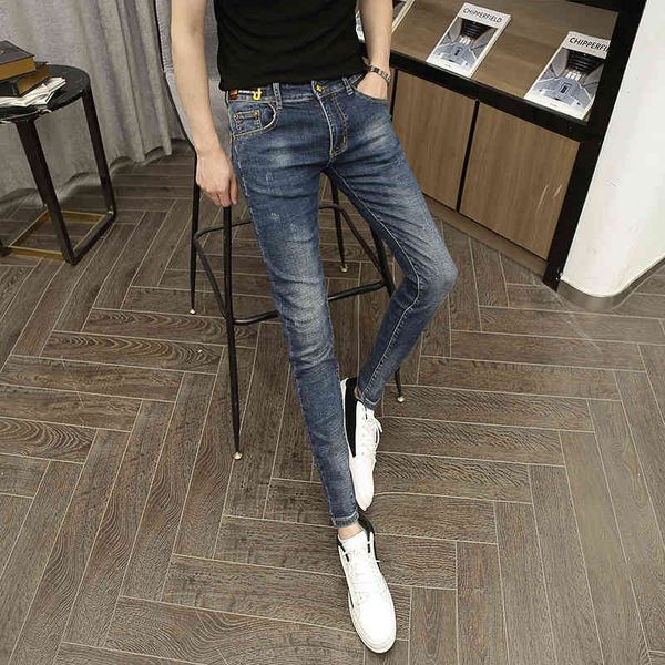 men's jeans spring and summer street ny stretch men's jeans korean guy slim pencil feet casual long teenagers pants pg0d, Blue
men's jeans spring and summer street ny stretch men's jeans korean guy slim pencil feet casual long teenagers pants pg0d, Blue