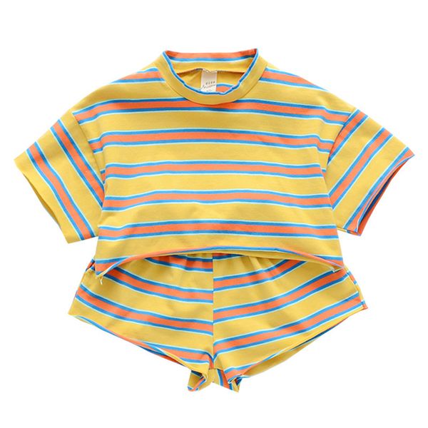 2021 summer new girl clothing set childrens clothes casual striped short-sleeved t-shirt + girl pants 2 sets, White
2021 summer new girl clothing set childrens clothes casual striped short-sleeved t-shirt + girl pants 2 sets, White