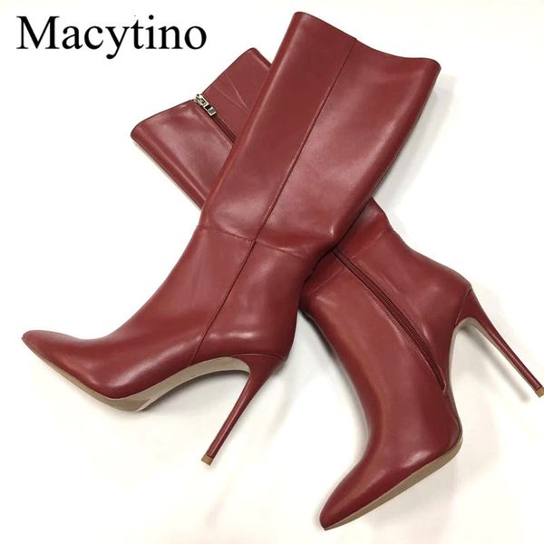 boots red stiletto high heel knee boots genuine leather winter long pointed toe party shoes women a4qv, Black
boots red stiletto high heel knee boots genuine leather winter long pointed toe party shoes women a4qv, Black