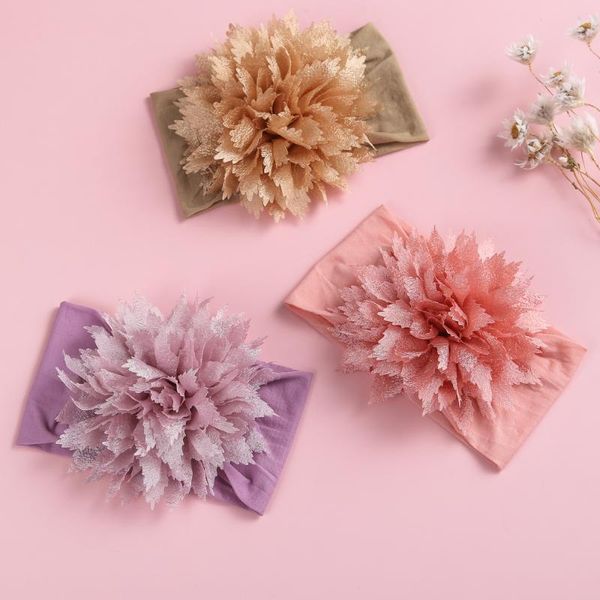 korean flower baby headband soft stretch nylon turban headbands for children born girl headwraps infant hair accessories, Slivery;white
korean flower baby headband soft stretch nylon turban headbands for children born girl headwraps infant hair accessories, Slivery;white