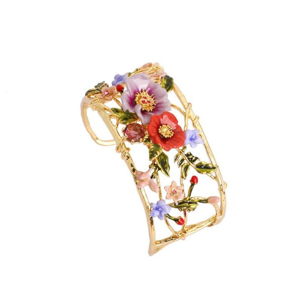 european and american exaggerated hand-painted enamel flower bracelet personality hollow opening adjustable bangle female, Black
european and american exaggerated hand-painted enamel flower bracelet personality hollow opening adjustable bangle female, Black