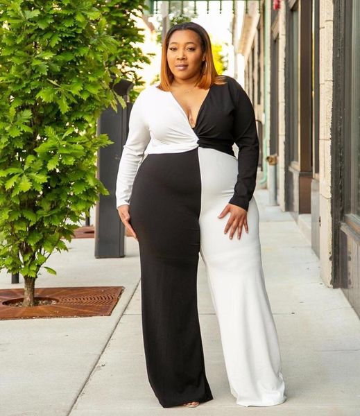 women's jumpsuits & rompers 3xl 4xl long for women sleeve floor length trousers autumn fall color block 2021 female elegant, Black;white
women's jumpsuits & rompers 3xl 4xl long for women sleeve floor length trousers autumn fall color block 2021 female elegant, Black;white