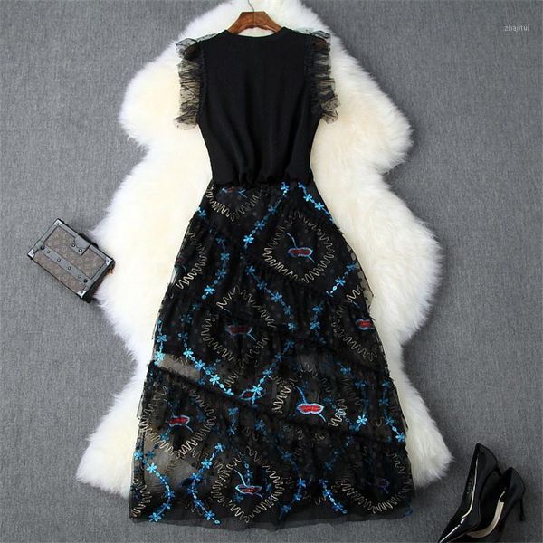 summer runway designer two piece set women ruffles mesh patchwork knit and embroidery long skirt matching clothes dress, White
summer runway designer two piece set women ruffles mesh patchwork knit and embroidery long skirt matching clothes dress, White