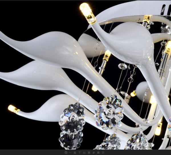 ceiling lights led 30w swan 16 light modern/contemporary crystal / chrome metal flush mount 110-240v size:100*100* 35cm
ceiling lights led 30w swan 16 light modern/contemporary crystal / chrome metal flush mount 110-240v size:100*100* 35cm